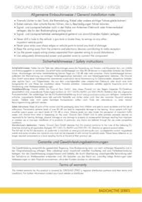 Ground Zero GZRF 6.5SQX - 16,5cm 2-Weg Coaxiaal - - 140 Watt