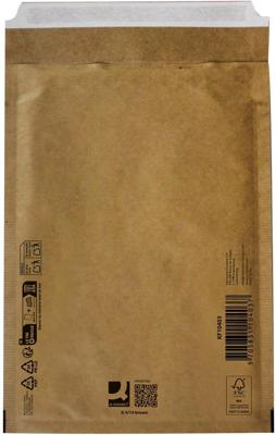 Q-CONNECT luchtkussenenveloppen, bruin, 4-D, 200 x 275 mm, doos van 100 stuks