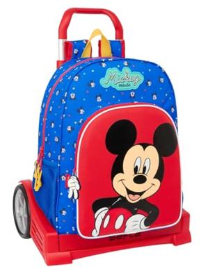 Schoolrugzak met Wielen Mickey Mouse Clubhouse Good day Blauw 33 x 42 x 14 cm Schoolrugzak met Wielen Mickey Mouse Clubhouse Good day Blauw 33 x 42 x 14 cm