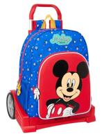 Schoolrugzak met Wielen Mickey Mouse Clubhouse Good day Blauw 33 x 42 x 14 cm - thumbnail
