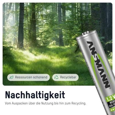 Ansmann HR03 Solar maxE Oplaadbare AAA batterij (potlood) NiMH 550 mAh 1.2 V 2 stuk(s) Ansmann HR03 Solar maxE Oplaadbare AAA batterij (potlood) NiMH 550 mAh 1.2 V 2 stuk(s)
