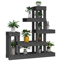 VidaXL Plantenstandaard 92x25x97 cm massief grenenhout grijs - thumbnail