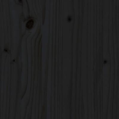 Hoofdbord 186x4x100 cm massief grenenhout zwart - thumbnail