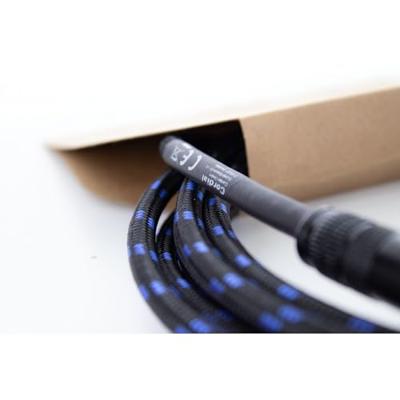 Cordial 14768 Jackplug Audio Aansluitkabel [1x Jackplug male 6,3 mm (mono) - 1x Jackplug male 6,3 mm (mono)] 1.50 m Zwart, Blauw Textielmantel