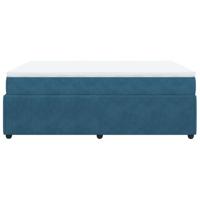 Boxspring met matras fluweel donkerblauw 160x200 cm - thumbnail