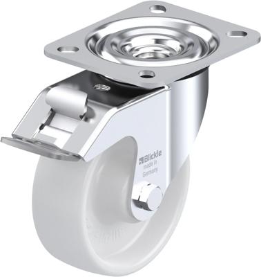 Blickle L-PO 100R-FI Zwenkwiel met rem Wieldiameter: 100 mm Draagvermogen (max.): 250 kg 1 stuk(s)