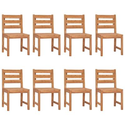 Tuinstoelen 8 st massief teakhout