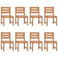 Tuinstoelen 8 st massief teakhout - thumbnail