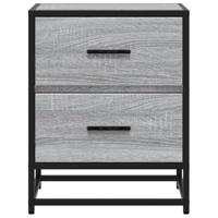 Nachtkastjes 2 st 40x31x50 cm bewerkt hout grijs sonoma eiken - thumbnail