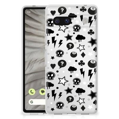 Silicone Back Case Google Pixel 7A Silver Punk Silicone Back Case Google Pixel 7A Silver Punk