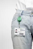 Durable Pashouder | met veerhaak | bandlengte 800 mm | blauw | 5 stuks - 832707 832707 - thumbnail