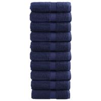 VidaXL Premium washandjes solund 10 stuks marineblauw 30x30 cm 600 g/m² - thumbnail