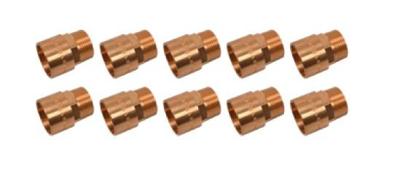 Kirchhoff Overgangsnippel van rood messing, blank, 15 mm x 1/2"ET, 1 socket (4243g) (10x) - 989087655