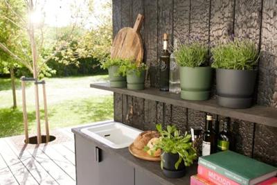 Elho Pot greenville 18cm living black Elho Pot greenville 18cm living black