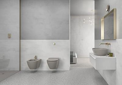 Ben Segno 2.0 hangtoilet met toiletbril Xtra glaze+ Free flush beton grijs