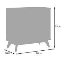 Ladekast Borneo Naturel Grenenhout 80x79x40cm FSC gecertificeerd - thumbnail