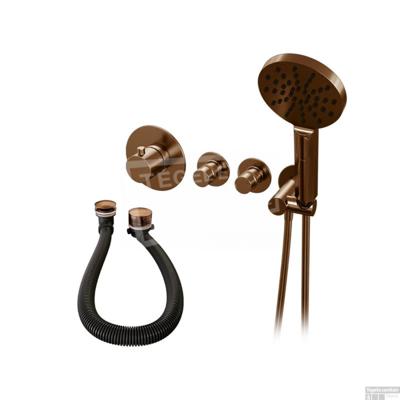 Inbouwthermostaatset Brauer Copper Incl 3 Standen Handdouche En Badafvoer Koper Brauer