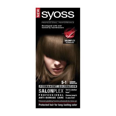 Syoss Color baseline 5-1 lichtbruin haarverf 1 Set