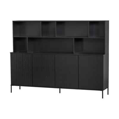 Wandkast Gravure New Grenen Zwart