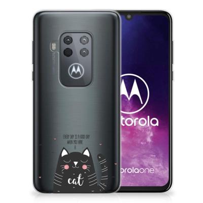 Motorola One Zoom Telefoonhoesje met Naam Cat Good Day Motorola One Zoom Telefoonhoesje met Naam Cat Good Day