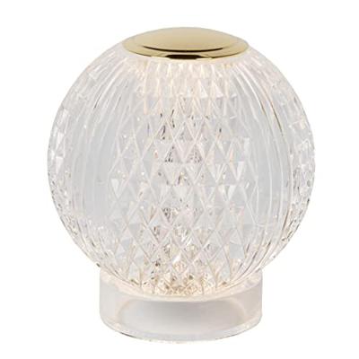 Lucide CINTRA - Oplaadbare Tafellamp - Accu/Batterij - Ø 9 cm - LED 3 StepDim - 1x1,5W 3000K - Transparant