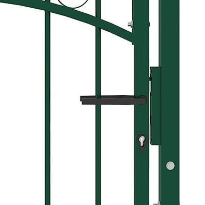 VidaXL Poort met speerpunten 100x175 cm staal groen