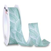 Lint | 25mm | 20m | Leaves | PET | groen - thumbnail