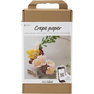 Creativ Company Hobbyset crêpepapier, krans, crêpe-verhouding: 180%, 1 doos Creativ Company Hobbyset crêpepapier, krans, crêpe-verhouding: 180%, 1 doos