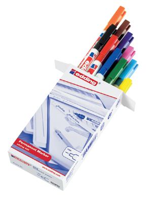 Edding Markers 400, lijndikte 1 mm, diverse kleuren, 10 stuk/ 1 doos