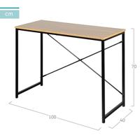 Bureau Max Home Staal Melamine spaanderplaat 100 x 70 x 40 cm - thumbnail