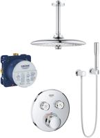 Grohtherm SmartControl 260 Perfect inbouw regendoucheset met 4 straalsoorten en plafondaansluiting Ø26cm chroom - thumbnail