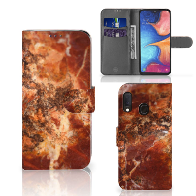 Samsung Galaxy A20e | Bookcase | Marmer Bruin