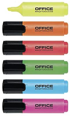 OFFICE products markeerstift, 2 - 5 mm, geassorteerde kleuren, etui van 6 stuks