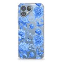 TPU Case voor Fairphone 5 Flowers Blue - thumbnail