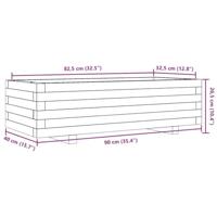 VidaXL Plantenbak 90x40x26,5 cm massief grenenhout wit - thumbnail