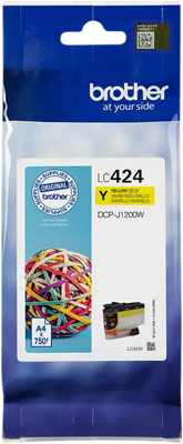 Brother inktcartridge, 750 pagina's, OEM LC-424Y, geel