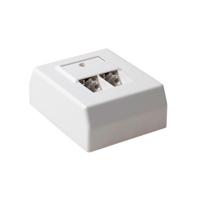 ACT Modulair opbouwdoos shielded 2-voudig German Style CAT5E - thumbnail