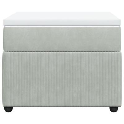 Boxspring met matras fluweel lichtgrijs 140x190 cm