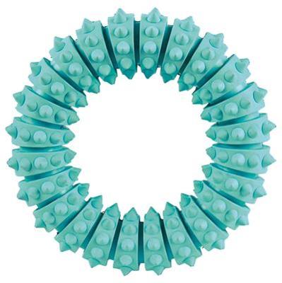 TRIXIE DENTA FUN NATUURRUBBER RING MET MUNTSMAAK 12X12X12 CM 3 ST