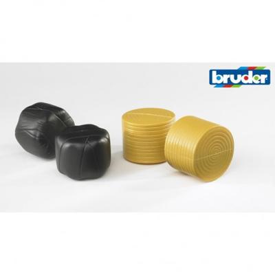 Bruder 4 Ronde Balen assorti 1:16