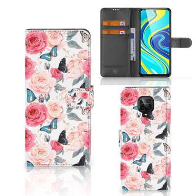 Xiaomi Redmi Note 9 Pro | Note 9S Hoesje Butterfly Roses Xiaomi Redmi Note 9 Pro | Note 9S Hoesje Butterfly Roses