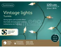 Kerstverlichting Vintage 120 LED 12m Multi Bruin - thumbnail