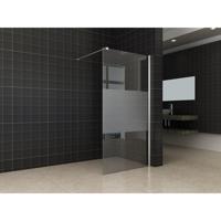 Wiesbaden Comfort inloopdouche 1200 x 2000 x 10 mm nano helder glas met melkglas middenband/chroom 20.4210 - thumbnail