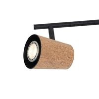 QAZQA Plafondspot zwart met kurk kap 4-lichts verstelbaar - Corky - thumbnail