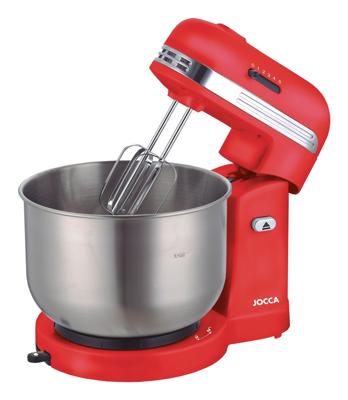 JOCCA Keukenmachine - 3,5 L RVS Kom - 5 Snelheden - Rood en Grijs