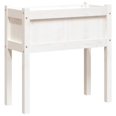 VidaXL Plantenbak met poten 70x31x70 cm massief grenenhout wit VidaXL Plantenbak met poten 70x31x70 cm massief grenenhout wit