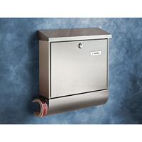 Burg Wächter 8150 AMRUM-SET 38670 NI Brievenbus RVS Zilver Sleutelslot - thumbnail