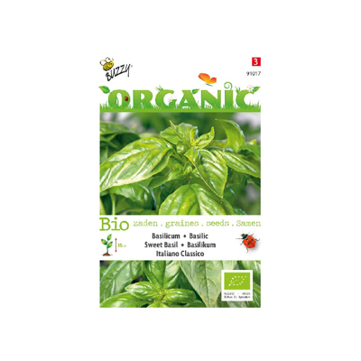Zaden Organic Basilicum - Italiano Classico (BIO) Buzzy - Buzzy