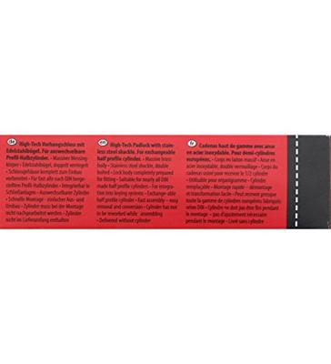 Burg Wächter 116 PC 50 Niro Hangslot 51.3 mm Messing Hangslot voor profielcilinder