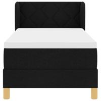 Boxspringbed met matras stof zwart 80x200 cm - thumbnail